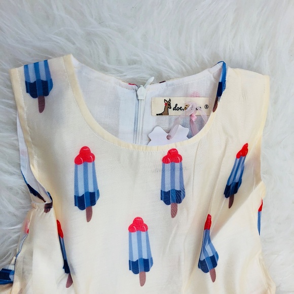 GIRLS POPSICLE SUMMER DRESS SIZE 3 AND 5 - Picture 2 of 4